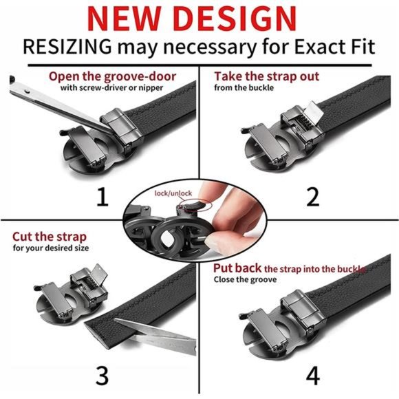 Men's Adjustable Length Full Grain Soft Genuine Cowhide Strap 1.5 Inch Wide - Picture 5 of 6